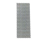 Tadi & Imperio1979 Tapis en Vinyle hydraulique à Losanges Gris Clair, Gris foncé, Jaune et Blanc cassé, pour Couloir, Salon, Cuisine, Chambres ou Moquette en Vinyle hydraulique.