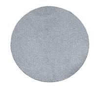 Tadi & Imperio1979 Tapis Rond d'intérieur et d'extérieur - Lisse sans Poils - Argenté - Diamètre 170 cm - Fibre synthétique pour Salon et terrasse