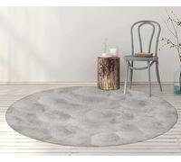 Tadi & Imperio1979 Tapis Rond vinylique et PVC de 100 cm; pour Salon Sortie Cuisine; Design Arena Plage Dunes de Tons Beige, Facile à Laver et antidérapant VINILARENA 01