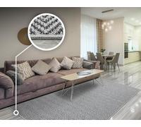 Tadi & Imperio1979 Tapis Rustique Effet Laine à Chevrons Gris