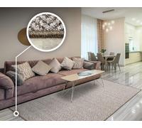 Tadi & Imperio1979 Tapis Rustique Effet Laine à Chevrons Marron pour Salle à Manger ou Salon