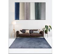 Tadi & Imperio1979 Tapis uni à Poils Courts pour Chambre ou réception, Couleur Bleue