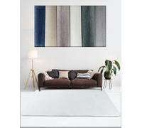 Tadi & Imperio1979 Tapis uni Blanc - Poils Courts - Grand Tapis pour Salon - Moquette à la Coupe