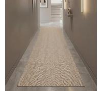 Tadi & Imperio1979 Tapis Vinilica Spiga pour Cuisine, Couloir Marron Beige Effet Naturel Numérisé