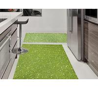 Tadi & Imperio1979 Tapis Vinyle imprimé Fleurs avec Gazon numérisé pour Salon, Cuisine, Salon, entrée, Toilettes ou Chambres avec Envers PVC antidérapant