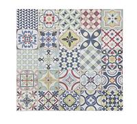 Tadi & Imperio1979 Tapis vinylique hydraulique de Carreaux Multicolore pour Salon, Cuisine, Couloir, Aseo, Chambres avec Dos PVC antidérapant de Forme carrée.