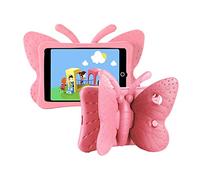 Tading Enfant Coque pour iPad 7e génération, iPad 10.2 2019, résistante aux Chocs, Coque de Protection intégrale avec béquille pour iPad 7e génération 10,2" - Mignonne Le Papillon, Pink