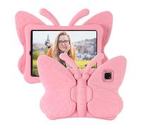 Tading Étui Papillon pour iPad Pro 11" (2022/2021/2020, 4e/3e/2e génération), iPad Air 5e/4e génération 11" 2022 2020, support en Mousse EVA Antichoc pour Filles et Femmes - Rose