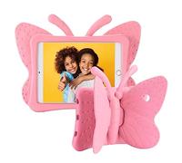 Tading Étui pour Enfants iPad 6e génération, iPad 5e génération, iPad Air 2 pour Enfants, Coque Antichoc en Mousse EVA Super Protection avec Support pour iPad Air/Air 2 2017/2018 de 9,7", Rose