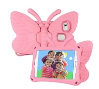 Tading Étui pour Enfants pour Samsung Galaxy Tab A7 Lite, résistant aux Chocs, léger, avec Support, pour Tablette Samsung Galaxy Tab A7 Lite 2021 8,7" (SM-T225/T220), Papillon Mignon - Rose Layette