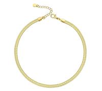 Tadipri Collier Ras De Cou En Os De Serpent Élégant Chaine Homme Femme Largeur Du Maillon 3 Mm - Longueur 38/43Cm Avec Des Bijoux D'Amitié Anniversaire (Or)