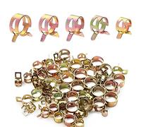 Tadipri Lot De 50 Colliers De Serrage 5 Tailles Pour Tuyau De Carburant 5 Mm, 6 Mm, 7 Mm, 8 Mm, 9 Mm, Fixation De Collier De Tuyau De Vide De Tube De Tuyau Deau Doré