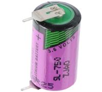 Tadiran SL750/PR, TL5902/PR Batterie au lithium 3,6 V 1/2 AA avec 1 drapeau à souder imprimé
