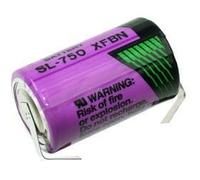 Tadiran sl750/S 3.6 V Lithium 1/2AA mignon avec pattes à souder en forme de U