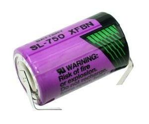 Tadiran sl750/S 3.6 V Lithium 1/2AA mignon avec pattes à souder en forme de U