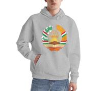 Tadjikistan Emblème National Pull À Capuche pour Hommes Sweatshirt Hommes Capuche Décontracté Pull Haut Amusant Imprimé Hoodie Cordon Pull À Capuche avec Poches du S Au 3XL