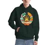 Tadjikistan Emblème National Pull À Capuche pour Hommes Sweatshirt Hommes Capuche Décontracté Pull Haut Amusant Imprimé Hoodie Cordon Pull À Capuche avec Poches du S Au 3XL
