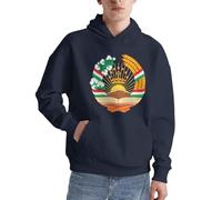 Tadjikistan Emblème National Pull À Capuche pour Hommes Sweatshirt Hommes Capuche Décontracté Pull Haut Amusant Imprimé Hoodie Cordon Pull À Capuche avec Poches du S Au 3XL