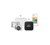 Kit de démarrage thermostat connecté sans fil Tado X Noir et blanc + 4 têtes thermostatiques