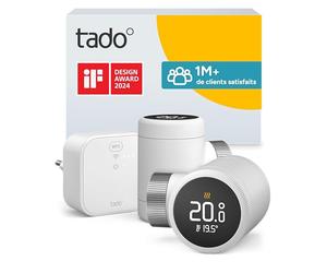 tado° Smart Thermostat X, kit de démarrage avec Bridge X, gestion du radiateur via une application et une enceinte connectée (Alexa, Siri, Google Assistant), pas compatible avec tado° V3+