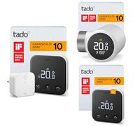 tado° Smart Thermostat X, kit de démarrage, Thermostat câblé et Bridge X + Smart Thermostat X + Capteur de température Radio X