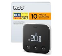 tado° Smart Thermostat X, produit supplémentaire comme thermostat câblé, gestion via une application et une enceinte connectée (Alexa, Siri, Google Assistant), pas compatible avec tado° V3+