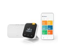 tado Thermostat Intelligent sans Fil X - Kit de démarrage avec Bridge X et Support, contrôle de la chaudière et de l'eau Chaude Via l'application et Les Enceintes intelligentes (Alexa, Siri, Google