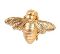 Tadoiooy Décoration Murale d'abeille, décoration d'abeille en résine dorée de 6x4 Pouces Suspendue Sculpture d'art Mural de Jardin pour la Maison