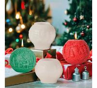 Tadpolez 2 Pièces moule silicone boule de Noël,Moule en Silicone pour Bougie,Pour La Fabrication De Bougies De Noël,Décoration De Noël