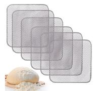 Tadpolez Lot de 6 Chiffons de Nettoyage pour Pâte en Maille | Filet Vaisselle Durable 30x30 cm - Élimine les Résidus de Pâte sur Bols, Surfaces et Outils en Inox/Silicone