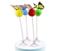 TADSFVC 1pc-A Bâton de Jeu for Chat Mixte avec Base à Ventouse, Un Jouet en Peluche à Ressort for Jeux d'exercice interactifs Jeu Chat