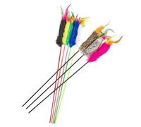 TADSFVC 1pc Jouet for Chat Jouet Amusant for Animaux de Compagnie for Chats bâton de Chat interactif Jouets for Chaton en Plumes Couleur aléatoire Fournitures for Animaux de Compagnie Jeu Chat