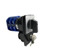 TADZKKIWM avec clé 63A 660V Circuit Contrôle Sélecteur de Moteur LW26-63/2 Contact Argent Bipolaire YMW26-63 Conversion Commutateur à Came Rotatif(01)