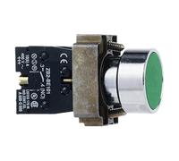 TADZKKIWM Bouton métallique XB2BA à tête Plate, Signal de Commande, Noir/Blanc/Rouge/Vert/Jaune/Bleu(XB2BA51C)