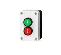 TADZKKIWM Interrupteur à Bouton-Poussoir Marche/arrêt à Deux Positions, 10 A, momentané, Rouge et Vert, étanche, Commande Industrielle, Alimentation NO/NF(Start Stop)