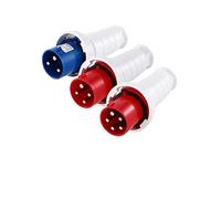 TADZKKIWM Lot de 5/10 fiches et Prises industrielles for l'aviation, 16 A/32 A/63 A/125 A, étanches IP44/IP67, 3P/4P/5P, à Montage Mural, for Montage sur Panneau(63A Plug,5 PCS-4P)