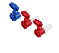 TADZKKIWM Lot de 5/10 fiches et Prises industrielles for l'aviation, 16 A/32 A/63 A/125 A, étanches IP44/IP67, 3P/4P/5P, à Montage Mural, for Montage sur Panneau(63A Connector,10 PCS-3P)