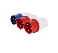 TADZKKIWM Lot de 5/10 fiches et Prises industrielles for l'aviation, 16 A/32 A/63 A/125 A, étanches IP44/IP67, 3P/4P/5P, à Montage Mural, for Montage sur Panneau(32A Plug,5 PCS-4P)