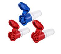 TADZKKIWM Lot de 5/10 fiches et Prises industrielles for l'aviation, 16 A/32 A/63 A/125 A, étanches IP44/IP67, 3P/4P/5P, à Montage Mural, for Montage sur Panneau(125A Connector,5 PCS-5P)