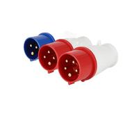 TADZKKIWM Lot de 5/10 fiches et Prises industrielles for l'aviation, 16 A/32 A/63 A/125 A, étanches IP44/IP67, 3P/4P/5P, à Montage Mural, for Montage sur Panneau(16A Plug,5 PCS-4P)