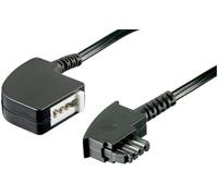 Rallonge de câble de téléphone goobay - TAE-F (F) pour TAE-F (M) - 15 m - incliné - noir