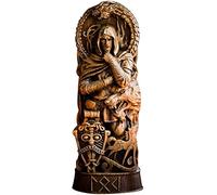 TAECOOOL ROPAGI Statue de dieu nordique en résine Panthéons scandinaves Figurine de dieux nordiques Artisanat Mythologie Viking Armoire à vin Bibliothèque Sculpture Orament (Loki)