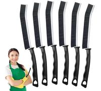Taeku Brosse à Joints - 6 Pièces Brosse de Nettoyage des Interstices et Angles avec Poils Durs, Multiusage pour Salle de Bain, Cuisine, Toilettes, Carrelage, Évier, Fenêtres et Sols (Noir)