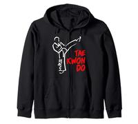 Taekwondo Arts Martiaux Kanji Kick Fighter Karaté Vintage Sweat à Capuche