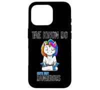 Taekwondo Arts Martiaux Licorne Combattant De Taekwondo Coque pour iPhone 16 Pro