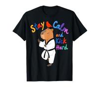Taekwondo Capybara Restez Calme et drôle T-Shirt