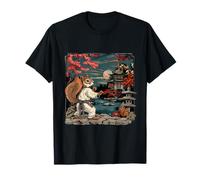 Taekwondo Ecureuil Pagode Sakura Arbre Judo Écureuil Amoureux T-Shirt