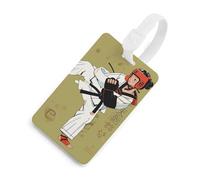Taekwondo Étiquettes de bagage avec carte d'identité, étiquettes de sac de voyage durables, étiquettes imperméables pour valises, sacs à dos et valises de voyage, style blanc
