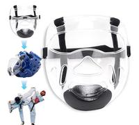 Taekwondo Face Guard Transparent Boxing Headgear Brepwable Taekwondo Sweet Gear avec Chin Pad Protection Protecteur détachable Face Protecteur pour Sports Boxing Headgear