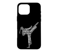 Taekwondo Girl 5 principes de TKD Coque pour iPhone 16 Pro Max